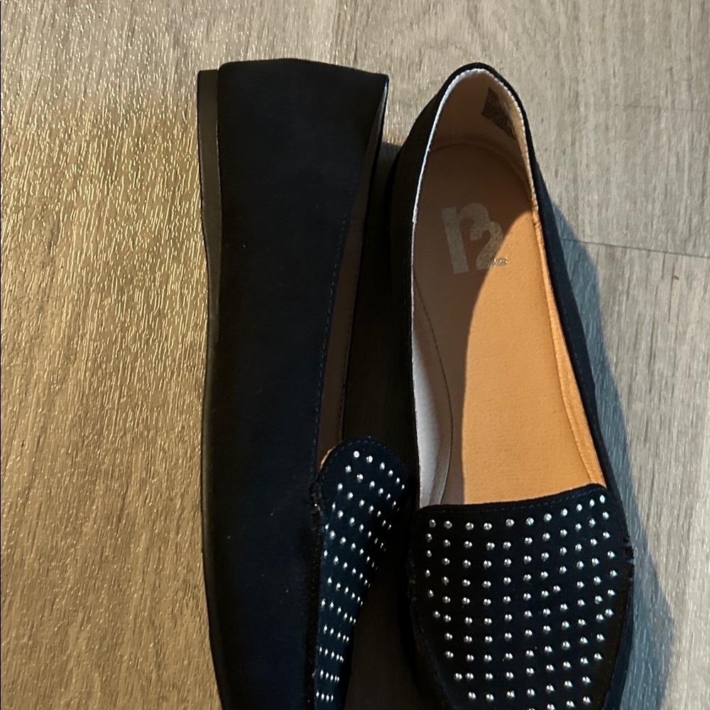 R2 Black Loafers with Silver Studs (NWOT) - Picture 4 of 8